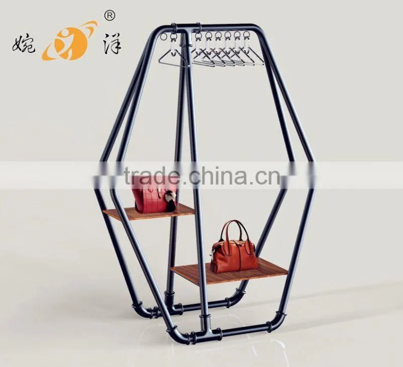 Custom made floor standing clothes hanger hat stand metal clothes display rack