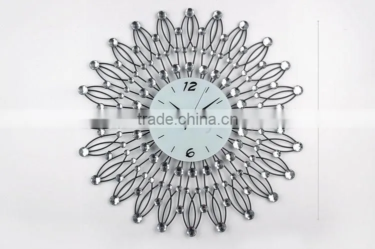 Home decoration metal wall digital clock