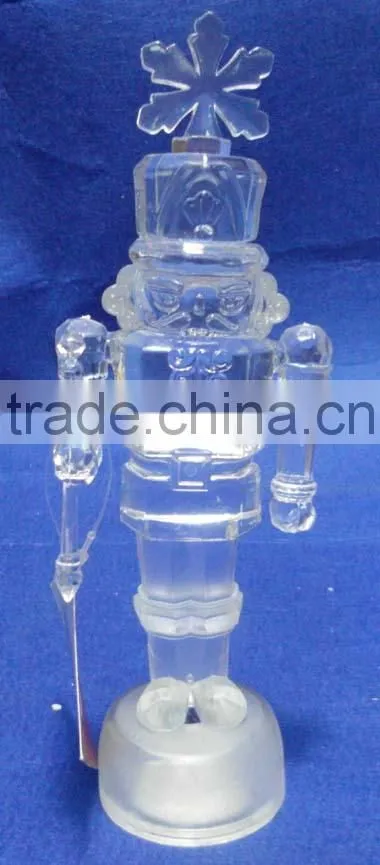 2014 new style christmas clear soldier decoration with LED