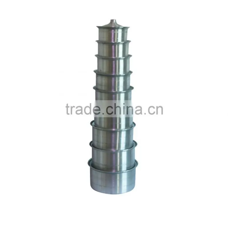 9pcs Press Aluminium Sanding pots