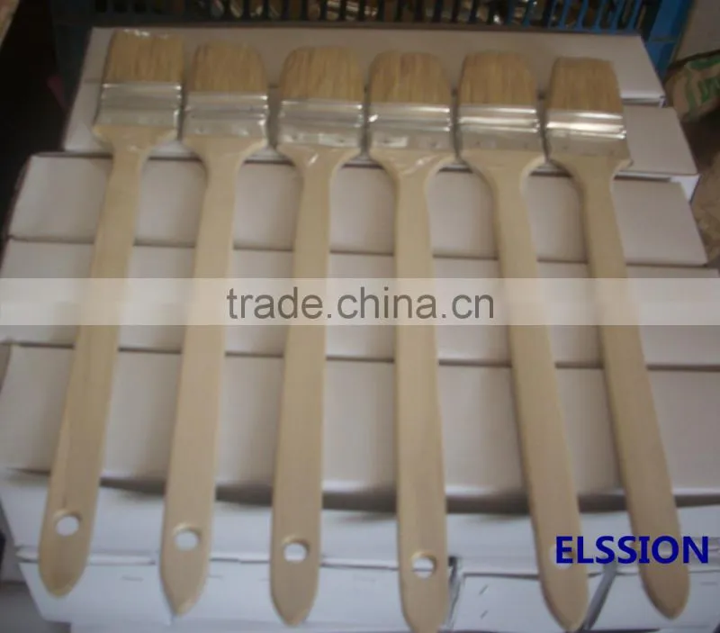 Bend Angle Paint Brush with long wooden handle