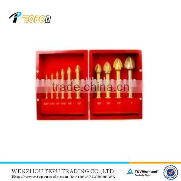 Titanium cross head 10pcs power tool kit tile and glass hand drill bit set