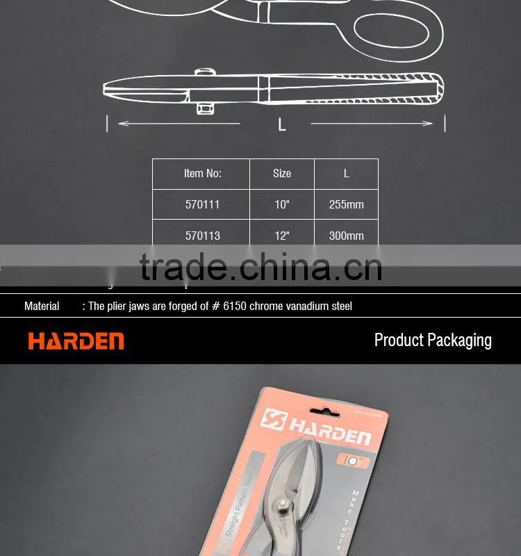Exported Good Quality Straight Pattern Tinsnips Hand tools Germany Type Tin Cutter