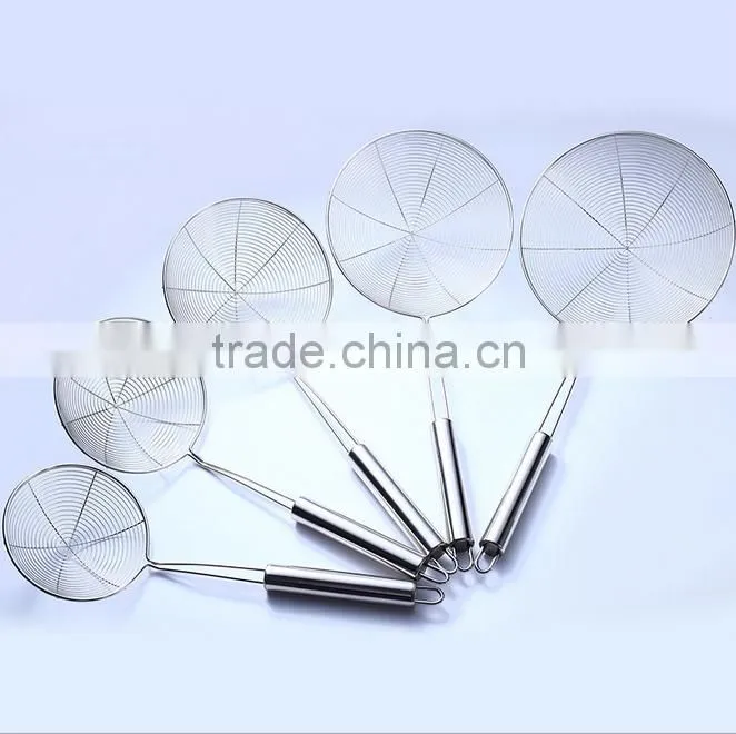 2017 stainless steel colanders/strainers mesh net frying mesh net