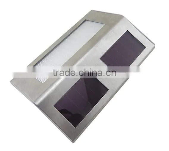 2pcs LED auto light control Solar stair light,outdoor solar step wall light
