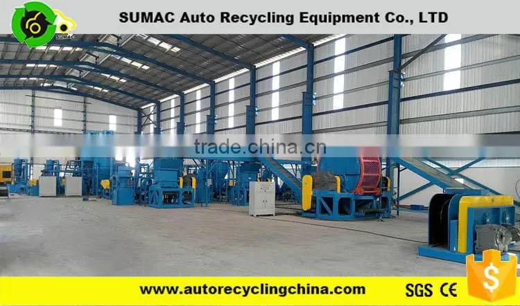 Scrap tyre recycling machine supplier