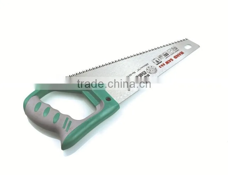 300mm hand garden sharp saw with rubber handle, hand saw for tree and branch