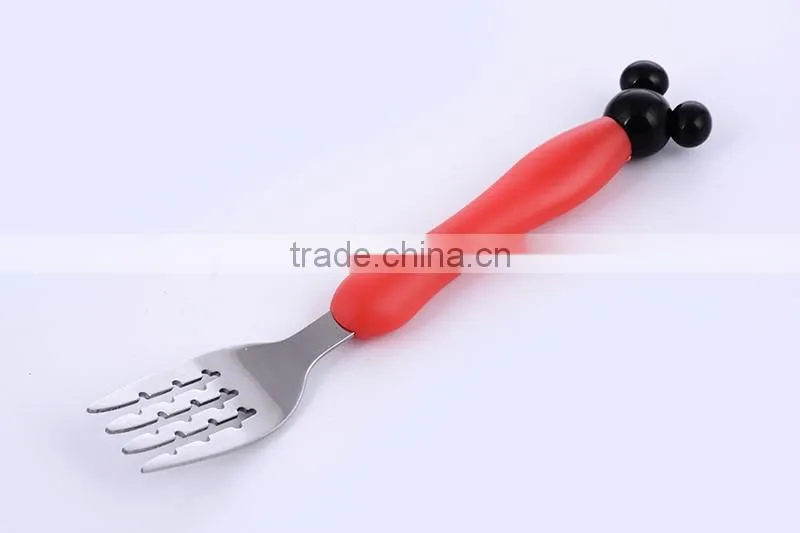 BXZ15 Adorable cute carton cutlery set kitchen utensils baby spoon and fork set