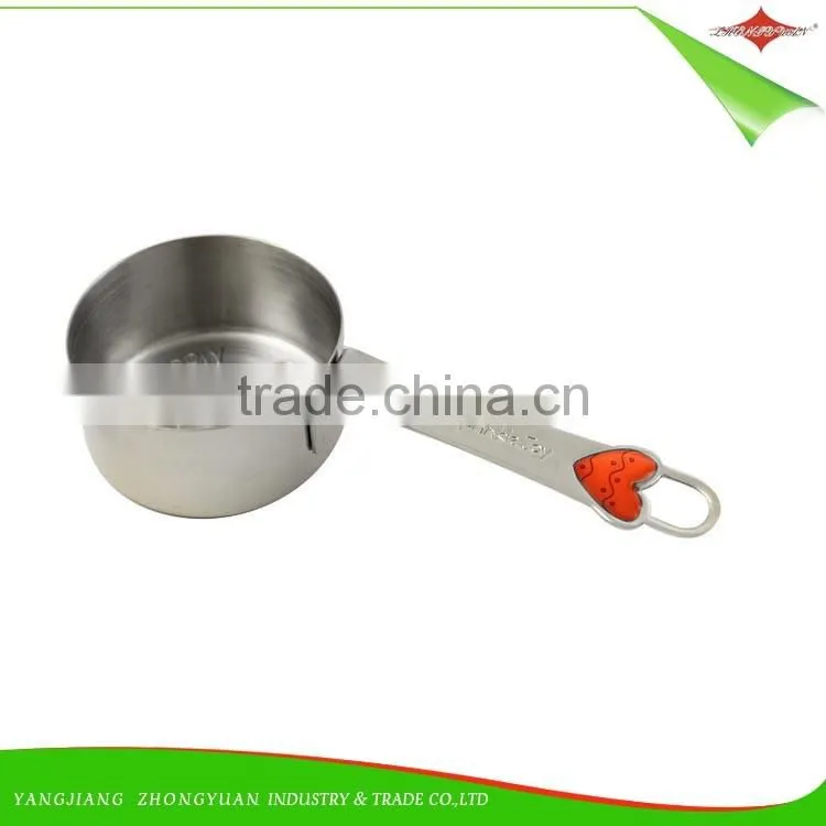 ZY-L1031 New fashion solid sturdy 4pcs kitchen stainless steel measuring cup set