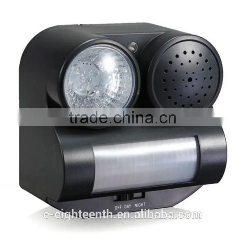 New PIR Sensor Birds Repeller Sound Gunshot Flashlight 80 Square Meters for Birds Repelling Pest control Garden Supplies