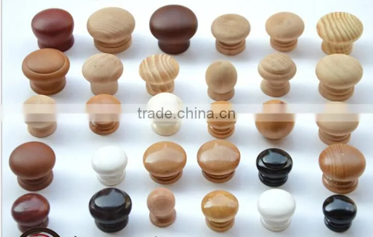 Wood mushroom handle knob