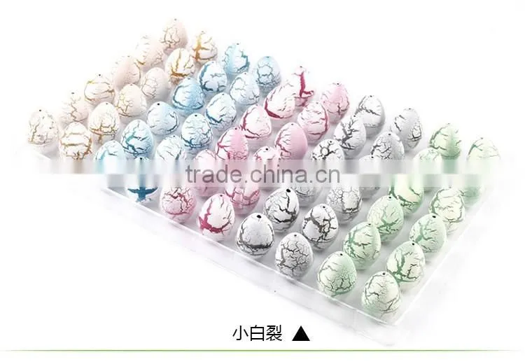 60pcs/box Hot Sale Children Educational Toy Animal Hatching Dinosaur Eggs Toy Growing Fracture Water Eggs