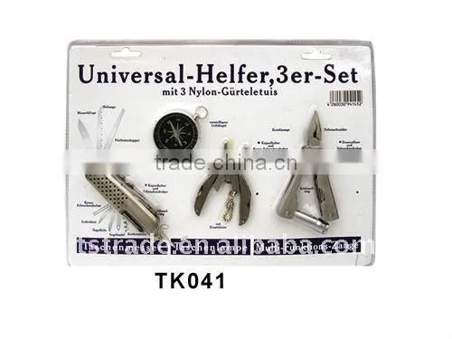 2014 Hardware multi function stainless steel plier hand tools with blister card TK046