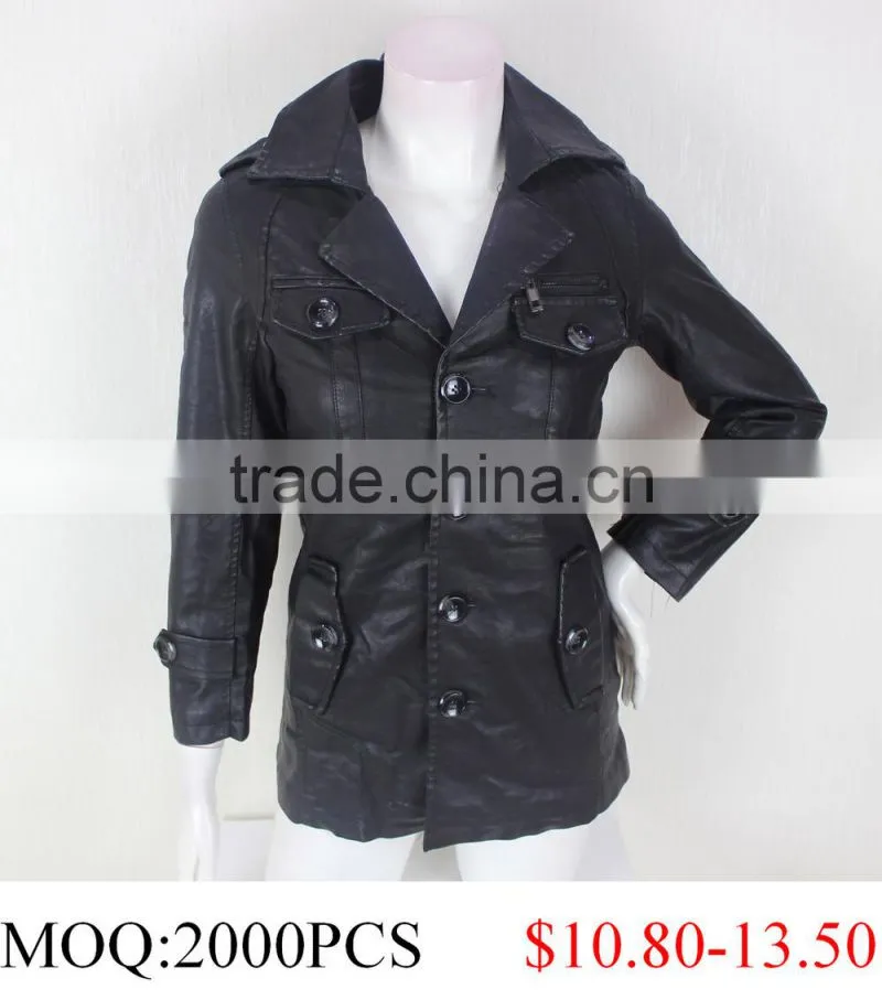 Woen Leather Trench Coat
