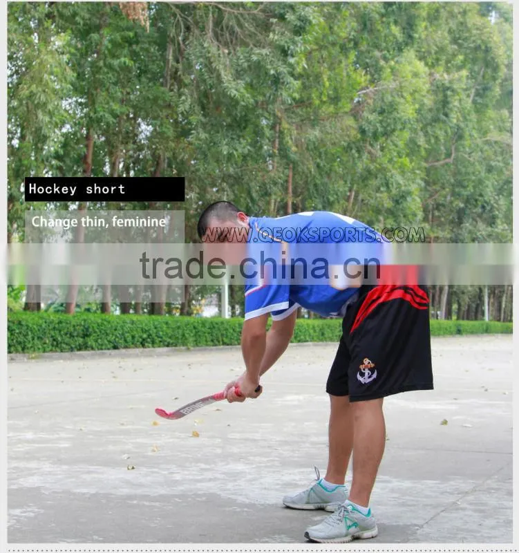 Black with Fire Pattern Men's Hockey shorts