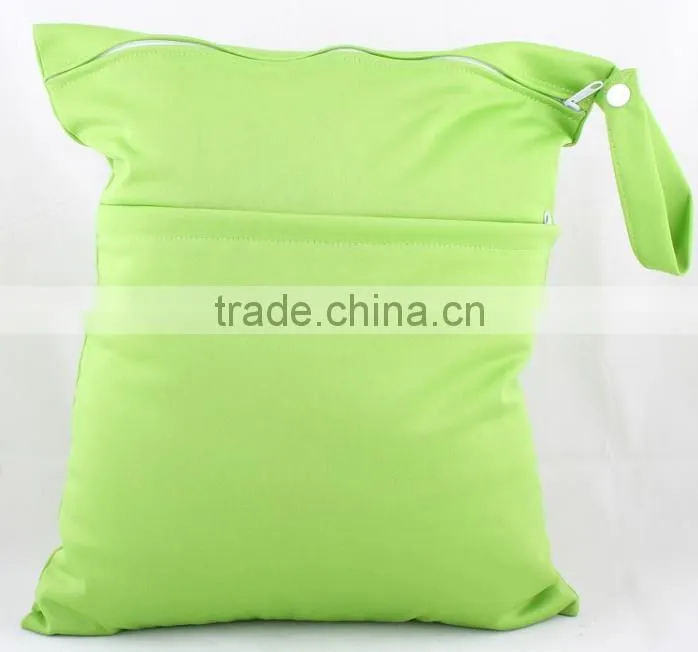 washable and reusable double pocket cloth nappy baby wetbag