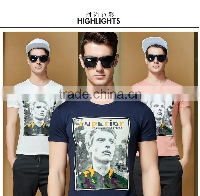 NEW Design Casual Slub BAMBOO Cotton t shirt Men offset 3D printing O-neck special cool Top Tees