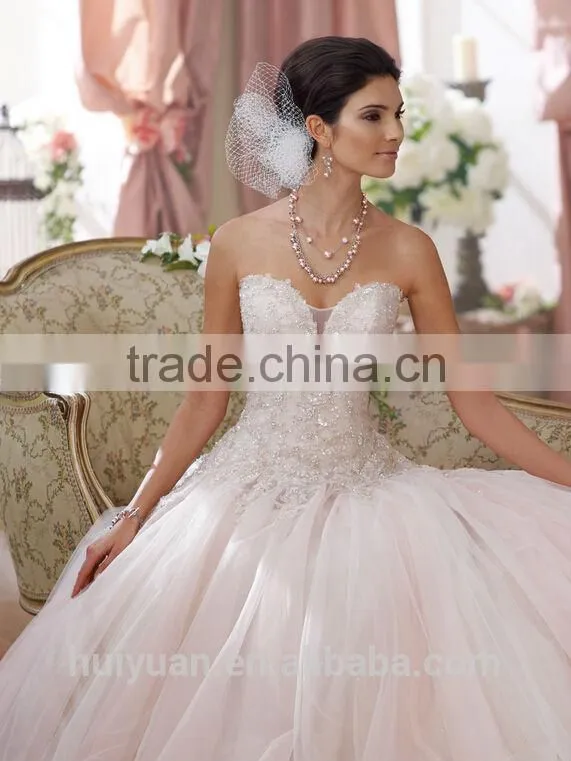 Top Quality China Factory Made French Lace Wedding Dresses vestidos de noiva