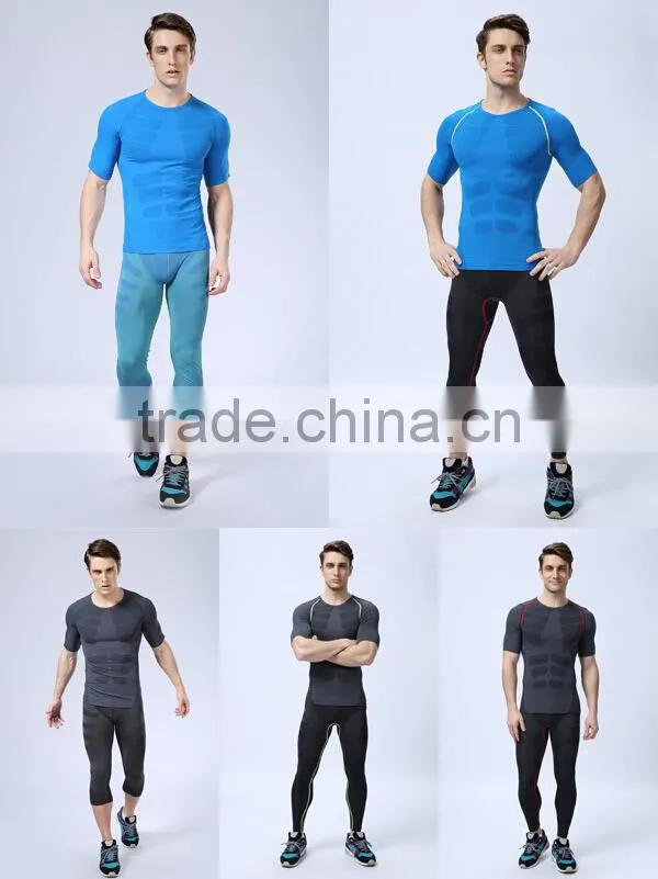 Multifunctional short long sleeve mens seamless wear