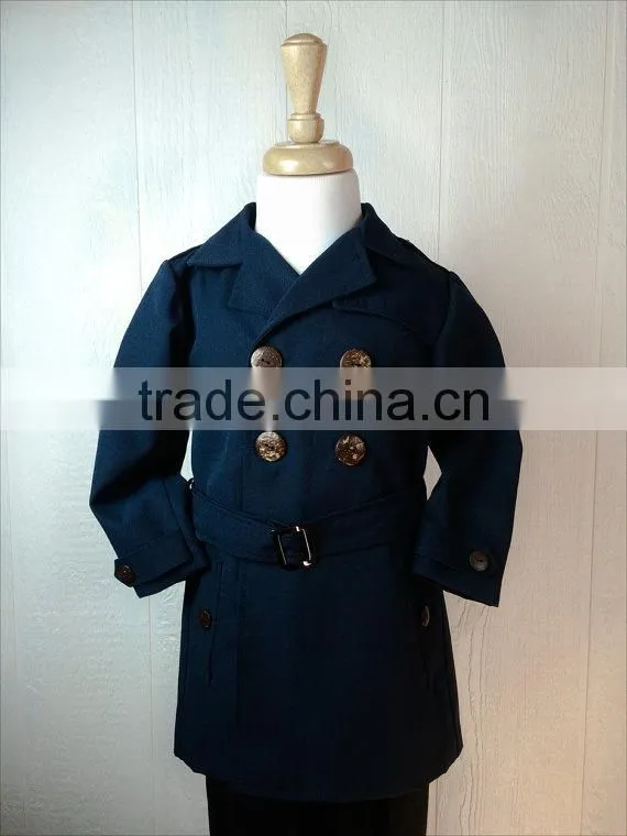 Stylish Coat Little Trench Wool Coats Kids Clothes Boys Formal Winter Jacket