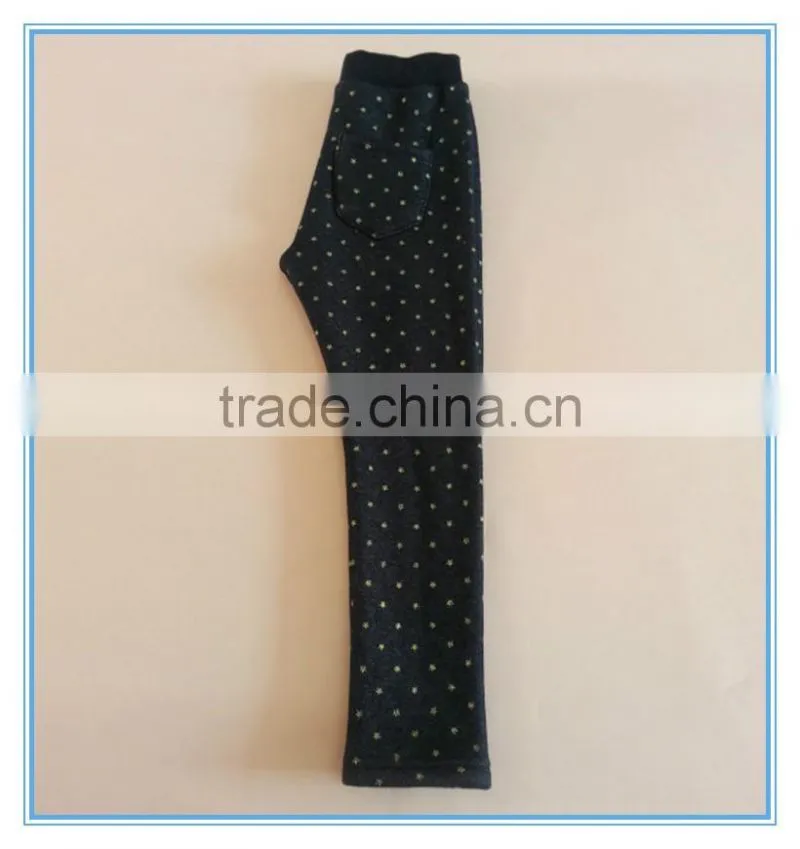 OEM Children Girls Winter Leggings, Children Fashion Winter Pants Plain Pants, Elastic Waist Leggings
