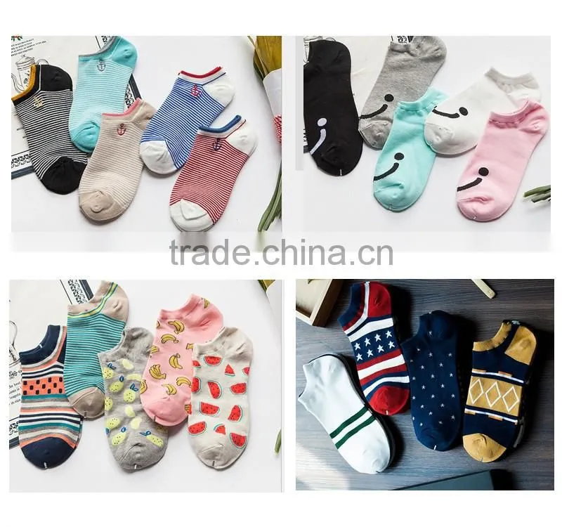 New style different pattern cotton Korean style men wear sport Ankle Invisible Sock compression sock