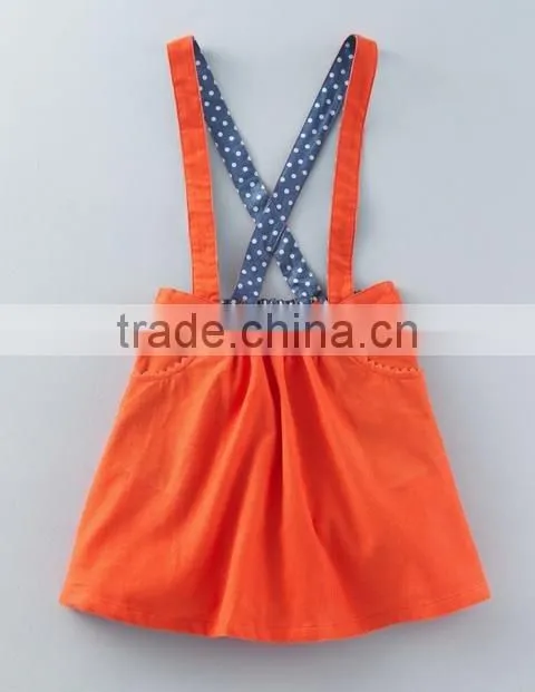 2017 fashion wholesale new design baby girl suspender skirt schoolgirl kids costume dress baby clothing
