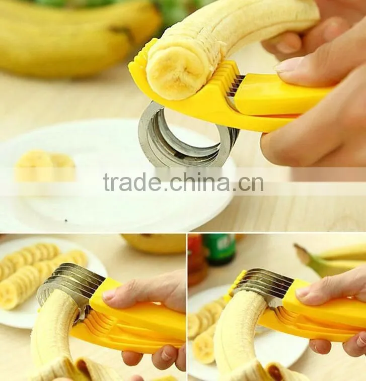 High quality Banana Slicer Cutter Chopper Cucumber Cutter 2016 Fruit Salad Kitchen Tool