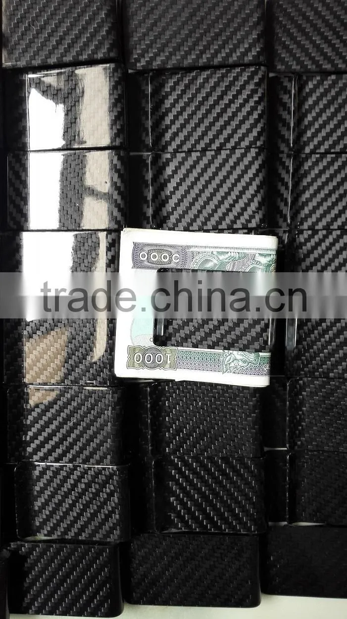 China wholesale carbon fiber money clip hinged money clips for men