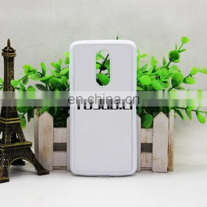 2d sublimation heat transfer PC +TPU silicon blank cell phone case with metal sheet for Prosub-ZTE Axon7 mini