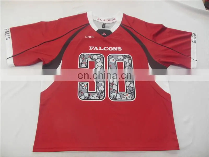 Digital printed custom lacrosse team jersey sublimation lacrosse jersey