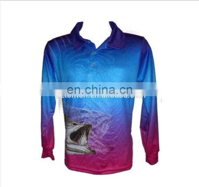 OEM Round Neck protection custom functional fishing shirts