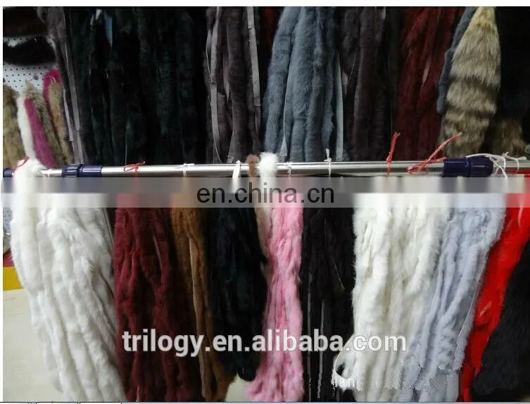 Raccoon Fur/Natural Rabbit Fur Strips / Raw Fur Material