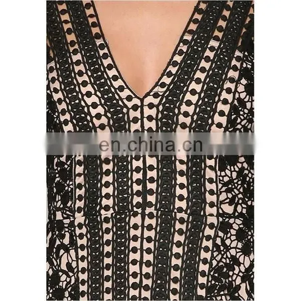 Custom Hi-Lo Hem Lace Dress Sexy V-neck Sleeveless Lace Cocktail dress