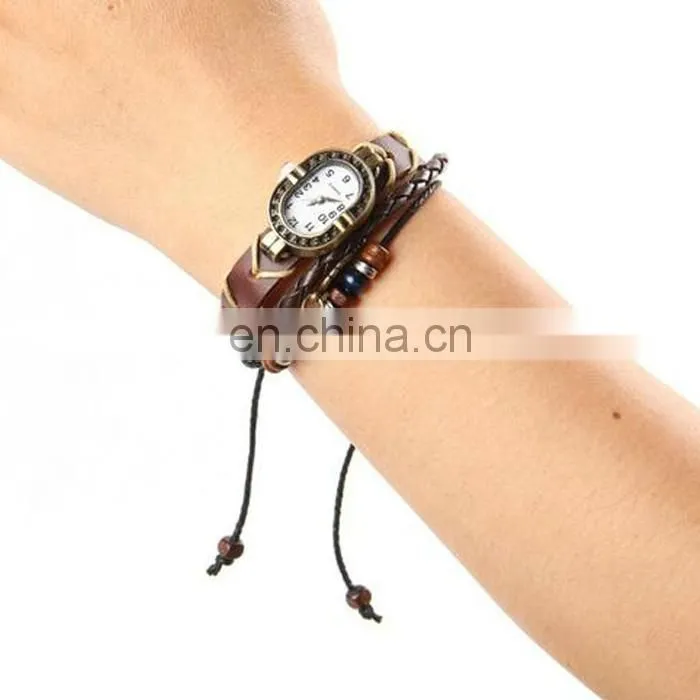 New hot luxury vintage briad genuine leather vintage women watches
