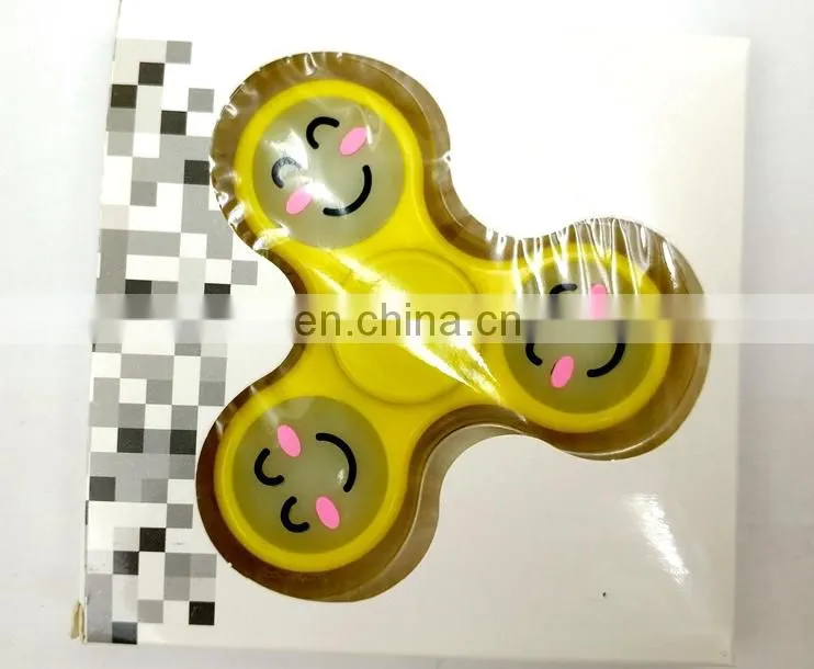 emoji style silicone finger spinner toys Led hand spinner toys gifts EDC spinning toys for Christmas Halloween festival gifts