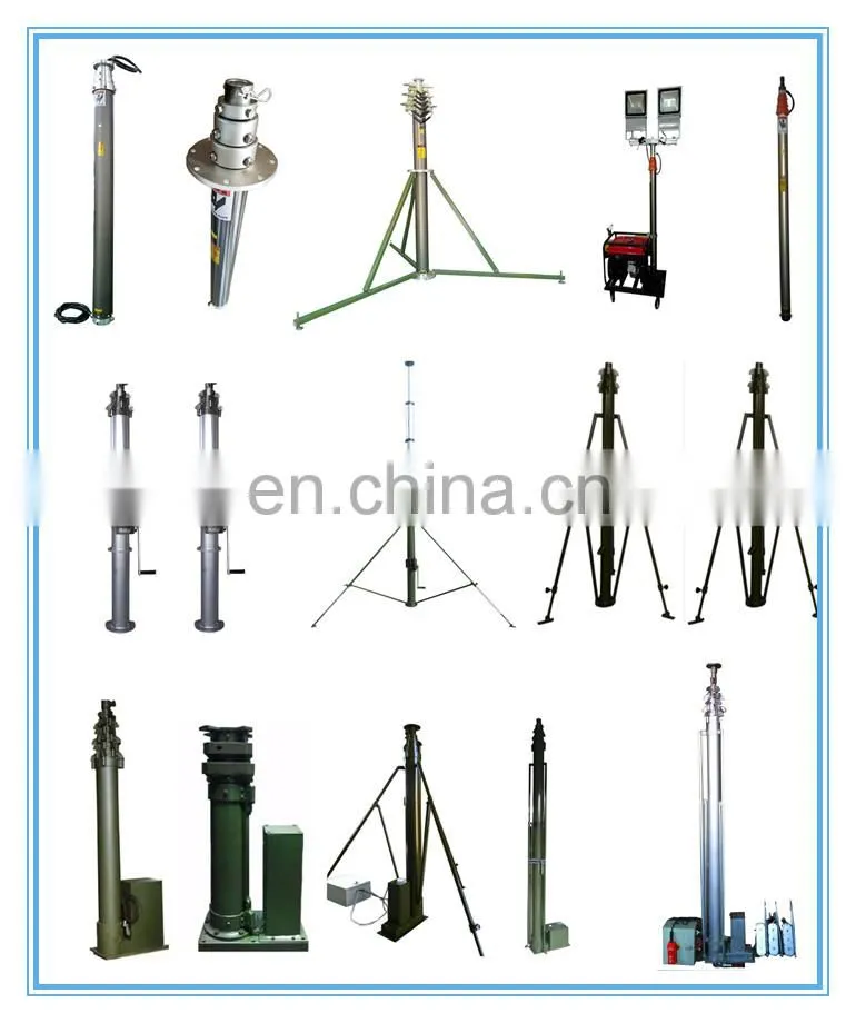 6m mobile camera telescopic mast for car