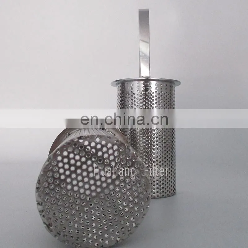 Portable stainless steel oil filter cartridge basket filter