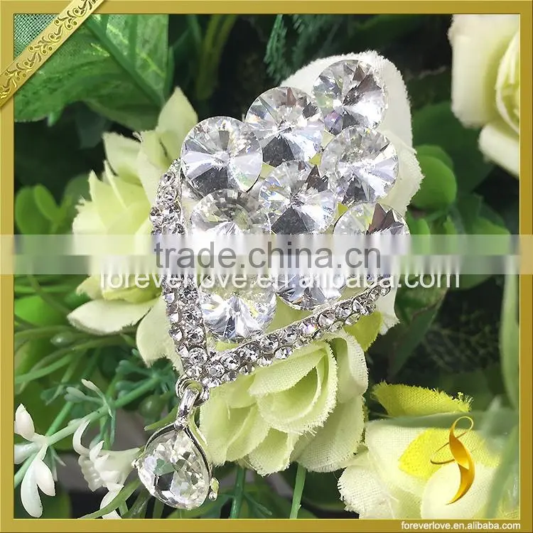 Fashion cystal wedding brooch cheap large rhinestone brooches for cakes FB-076