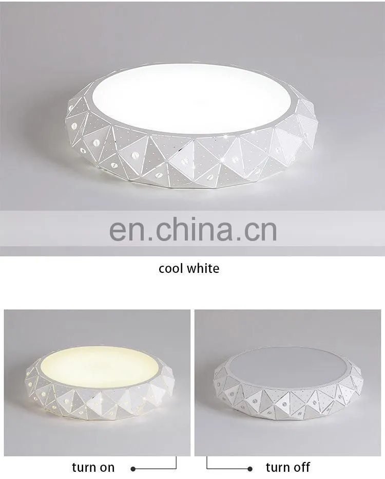Modern Simple Round LED Living Room Ceiling Light Creative Acrylic Bedroom Lighting