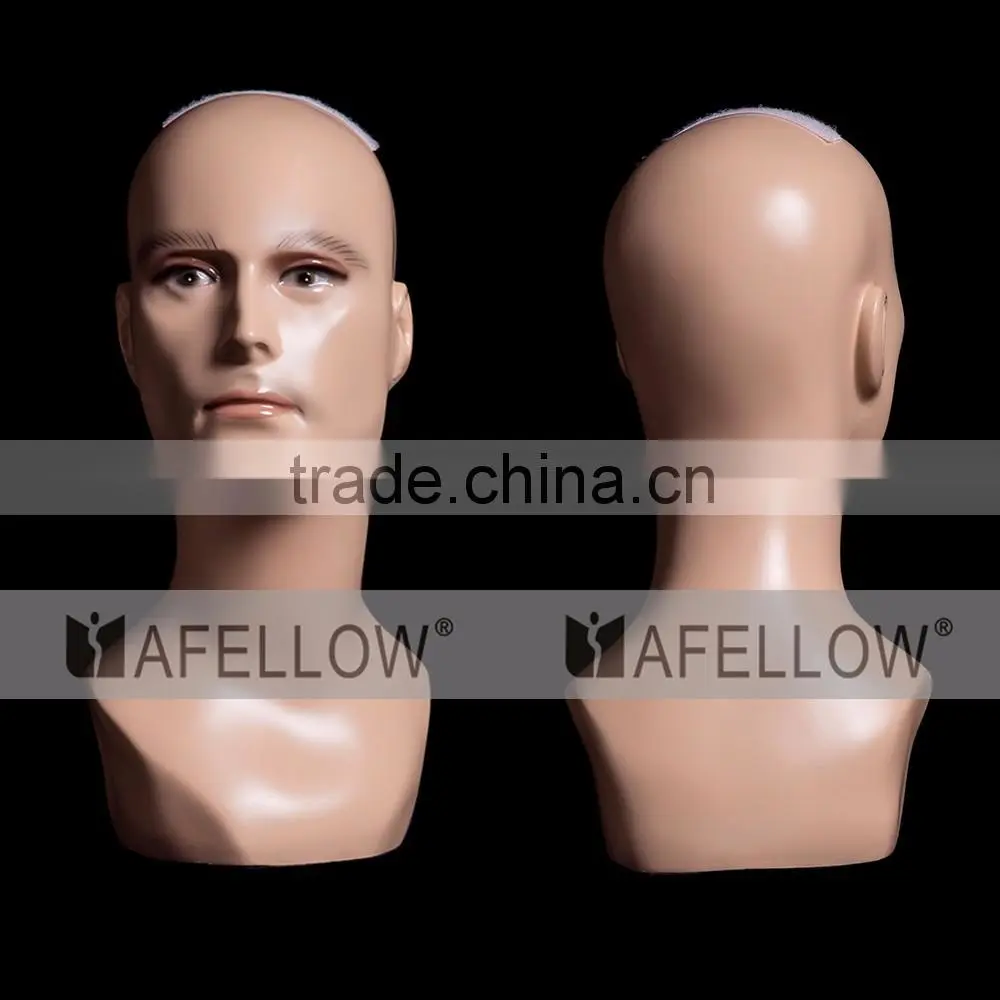 Realist Men fiberglass head mannequin Male Hair display model H1107
