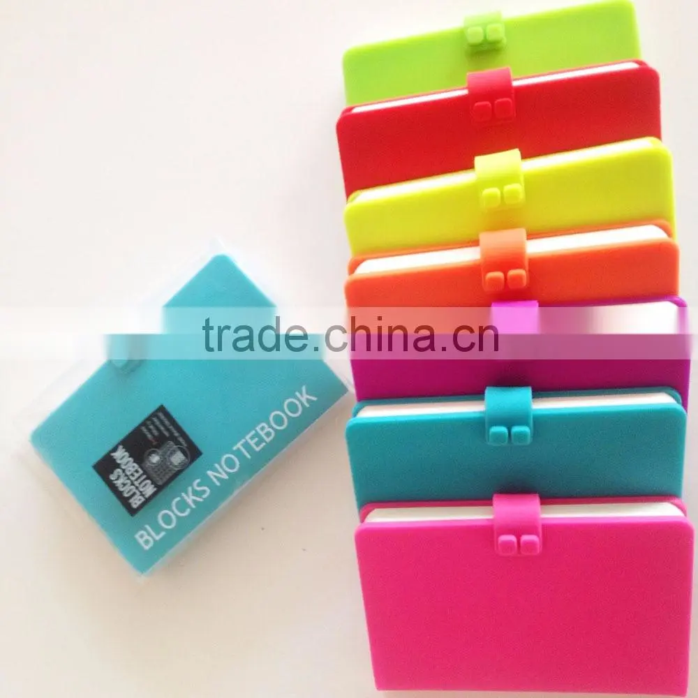 New Arrival Flat Notebook Paper Silicone Blocks Notebook Memo Paper Notebook