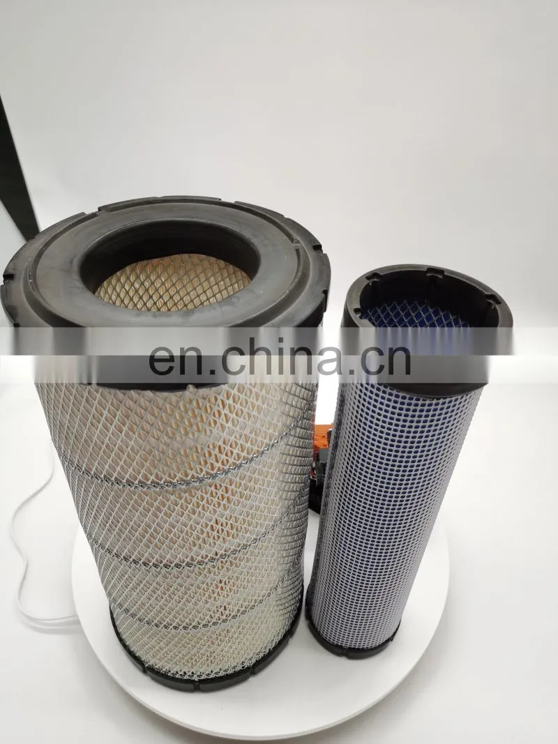 High quality excavator air filter 600-185-3110+600-185-3120 AF25492+AF25491 FOR PC210-6 PC200-7 PC210-7