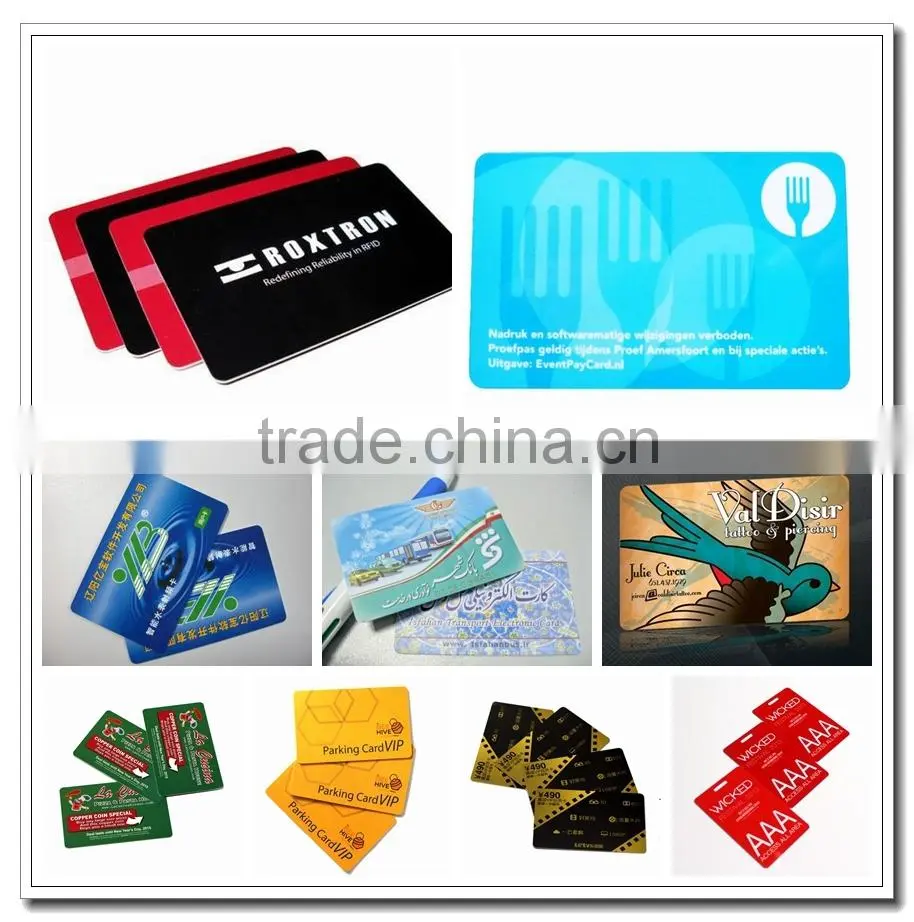 Cr80 Standard Size Printed Serial Numbers 128 39 Barcode Magnetic Strip White Signature Strip PVC Card