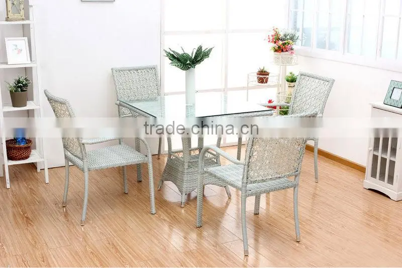 Patio Outdoor furniture rattan TABLE and chair restaurant set ZG-109