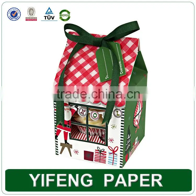 2016New Custom Design Handmade Decorated Paper Christmas Gift Box