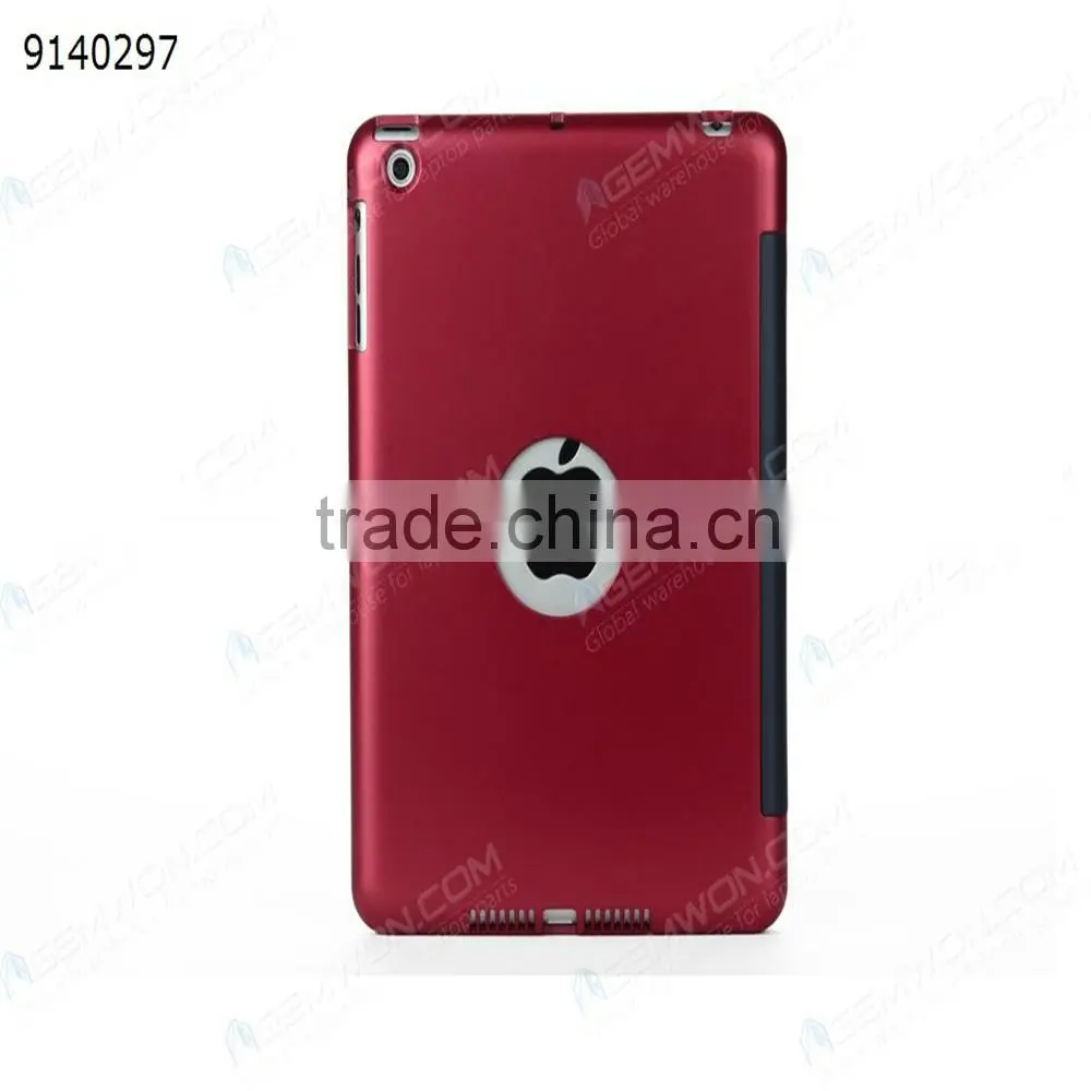 bluetooth keyboard for iPad Mini,red aluminum bluetooth keyboard stand case