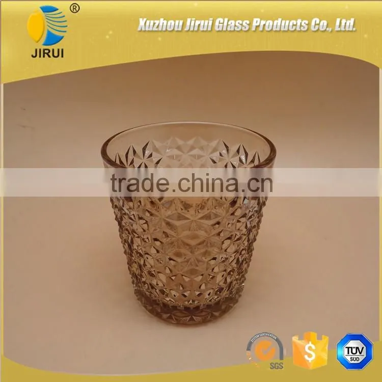 500ml round painting color candle holder glass