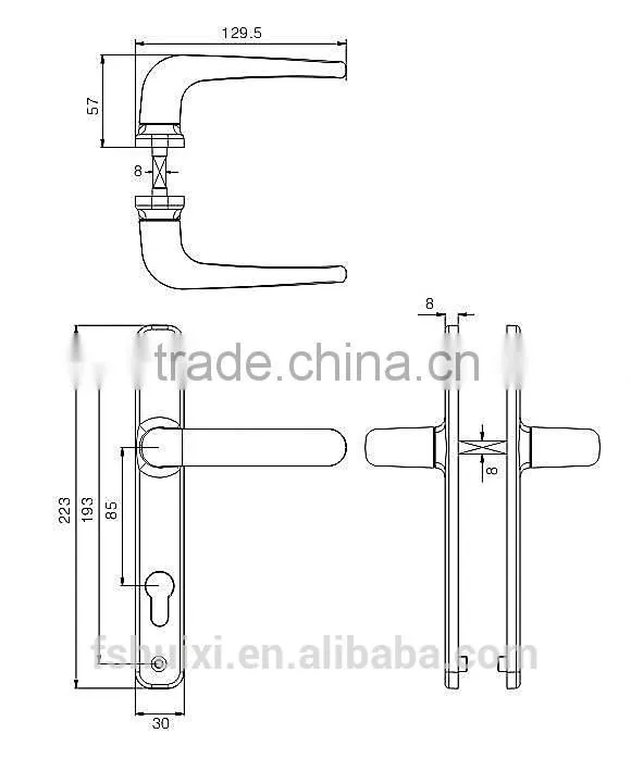 zinc alloy handle of door