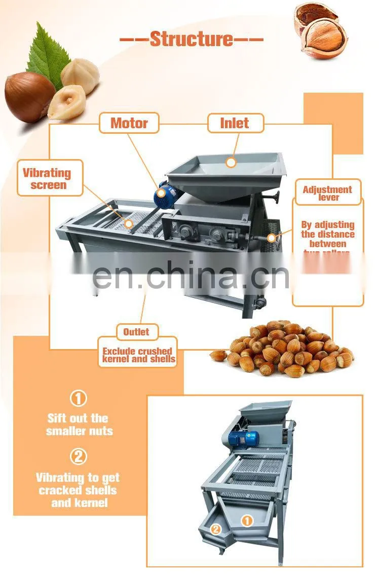 apricot kernel crusher dehuller crushing machine
